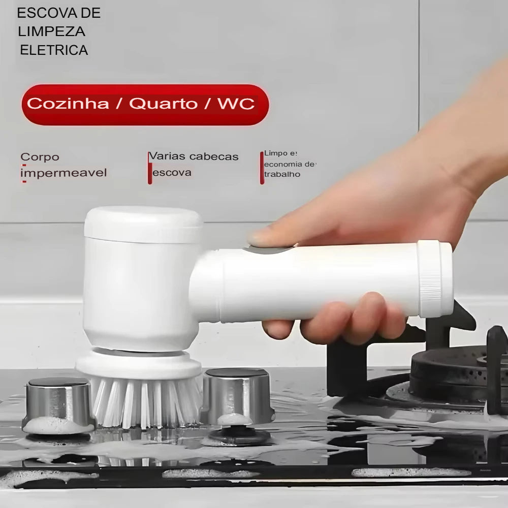 Escova de Limpeza Elétrica 5 em 1 Sem Fio