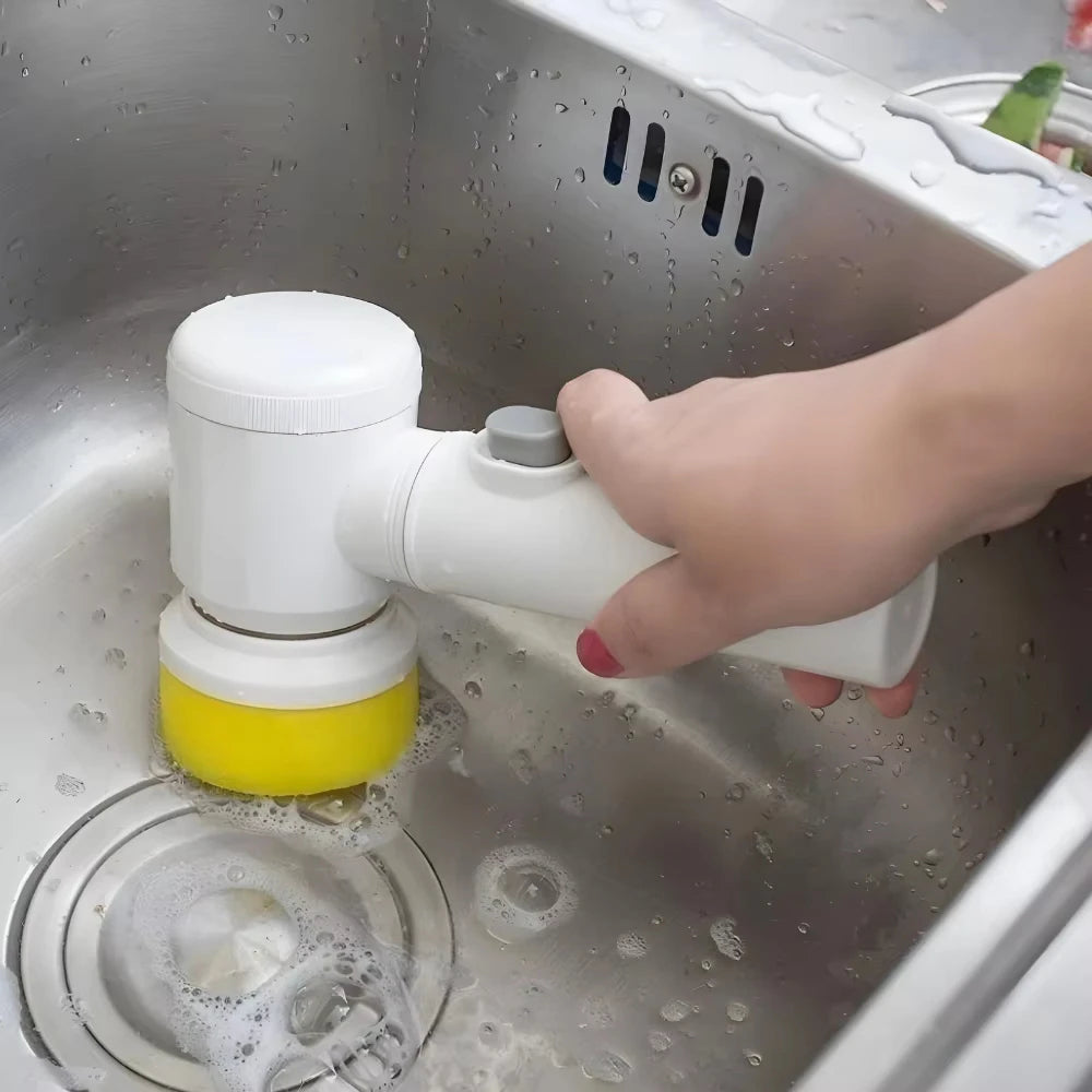 Escova de Limpeza Elétrica 5 em 1 Sem Fio