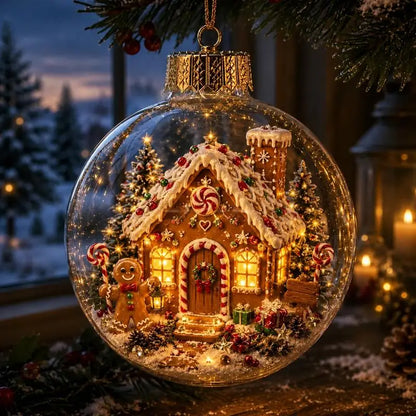 Enfeite de Natal Iluminado com Cena