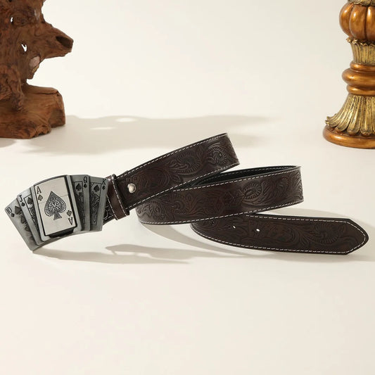 Cinto Masculino com Fivela Design Isqueiro