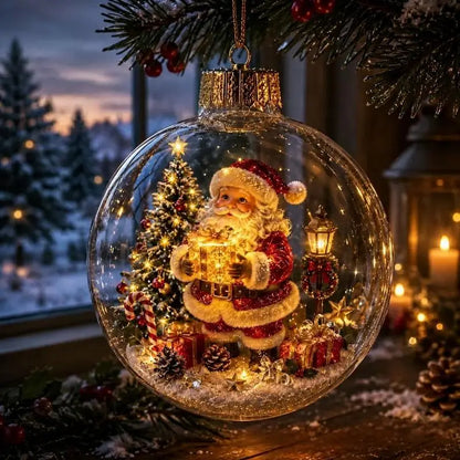 Enfeite de Natal Iluminado com Cena