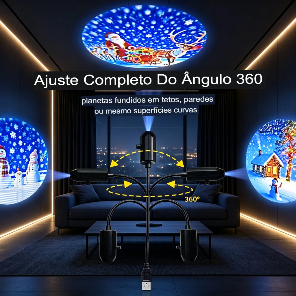 Projetor de Luzes Natalinas USB