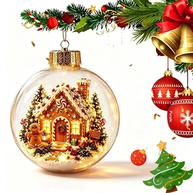 Enfeite de Natal Iluminado com Cena
