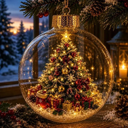Enfeite de Natal Iluminado com Cena