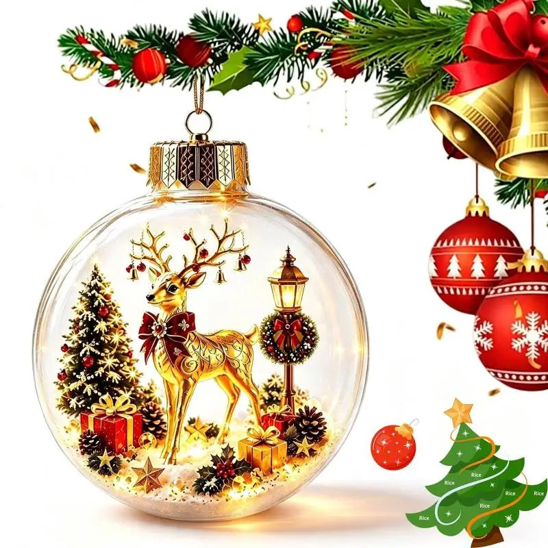 Enfeite de Natal Iluminado com Cena