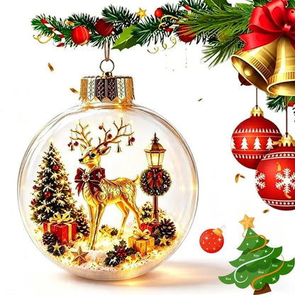 Enfeite de Natal Iluminado com Cena