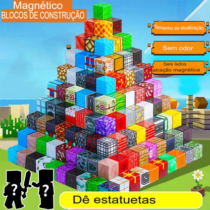 Blocos de Montar Magnéticos para Crianças