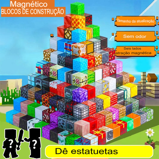 Blocos de Montar Magnéticos para Crianças