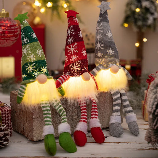 Gnomo Elfo de Natal com LED ✨ — 20/30 cm