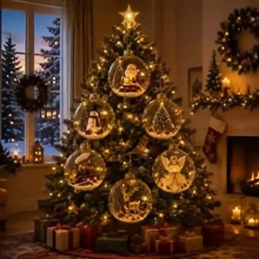 Enfeite de Natal Iluminado com Cena