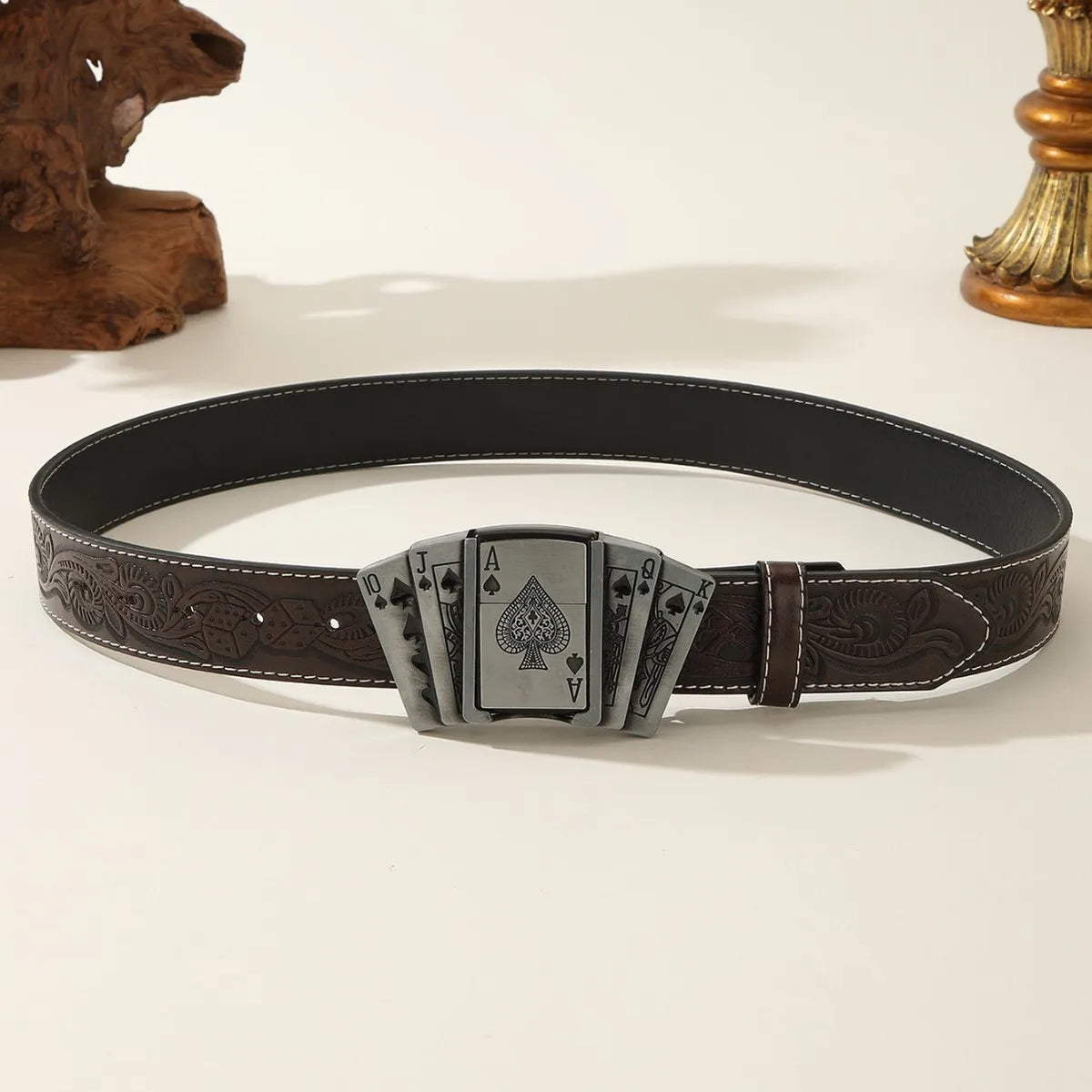 Cinto Masculino com Fivela Design Isqueiro
