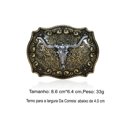 Fivela de Cinto Personalizada Estilo Cowboy Western.
