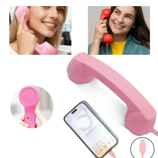 Monofone Retrô Tipo C — com Microfone