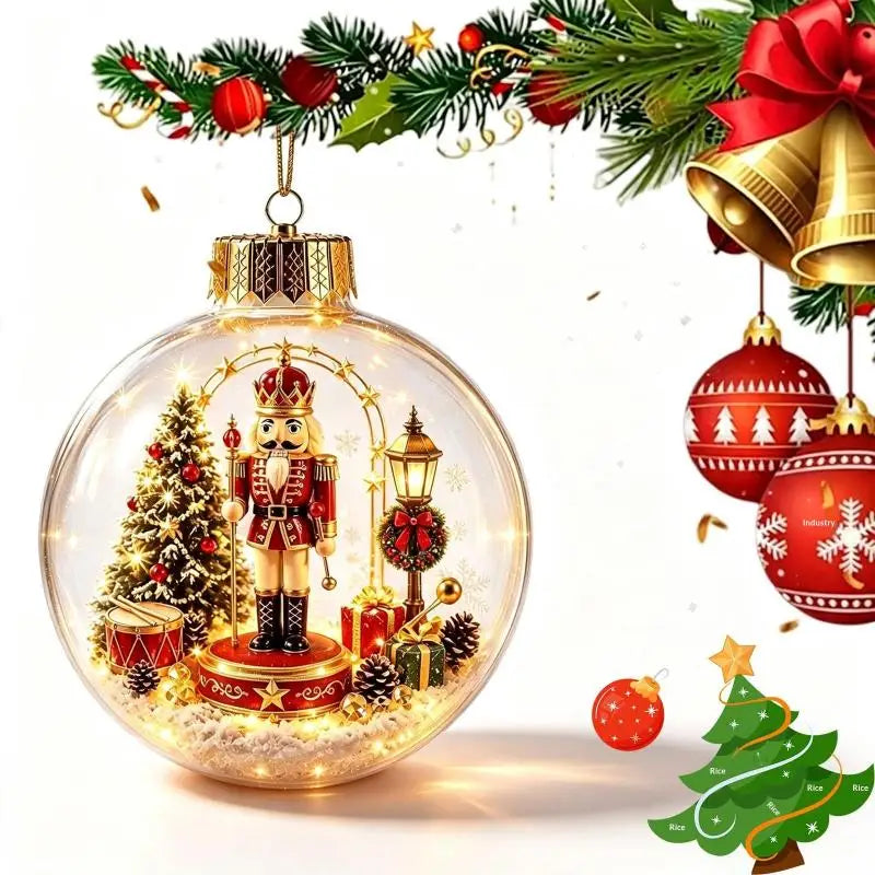 Enfeite de Natal Iluminado com Cena