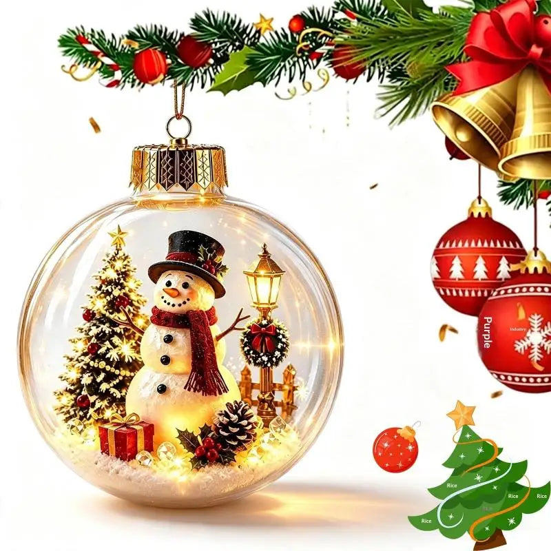 Enfeite de Natal Iluminado com Cena