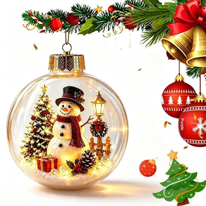 Enfeite de Natal Iluminado com Cena