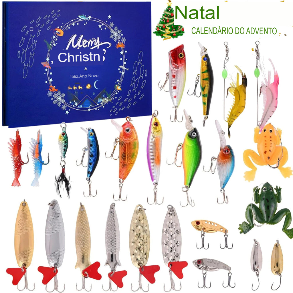 Calendário do Advento de Pesca — com 24 Iscas